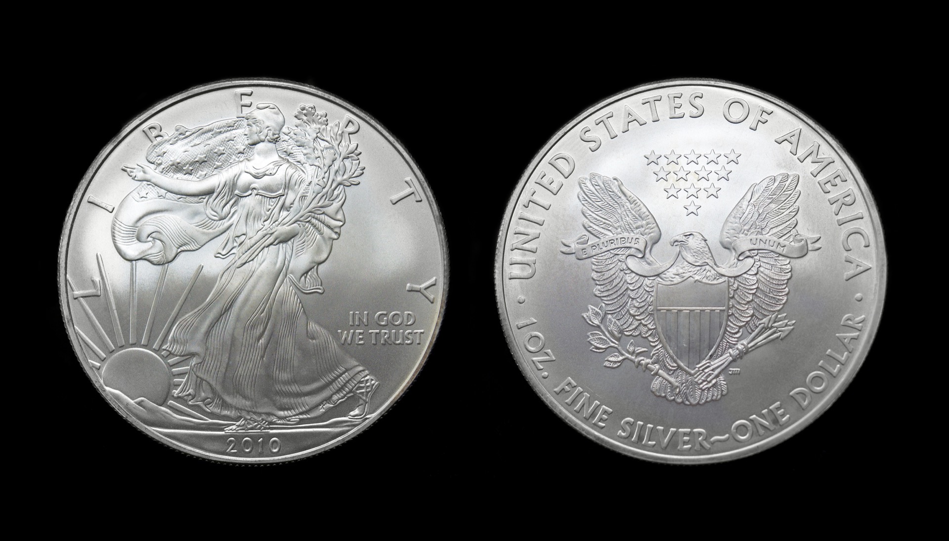 American Silver Eagle 1 once argent pur avers et revers — investissement argent